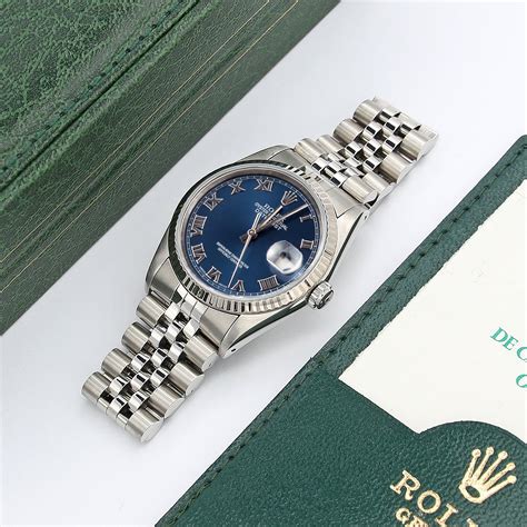 Rolex Datejust 36 16234 Blue Roman Year 1998 